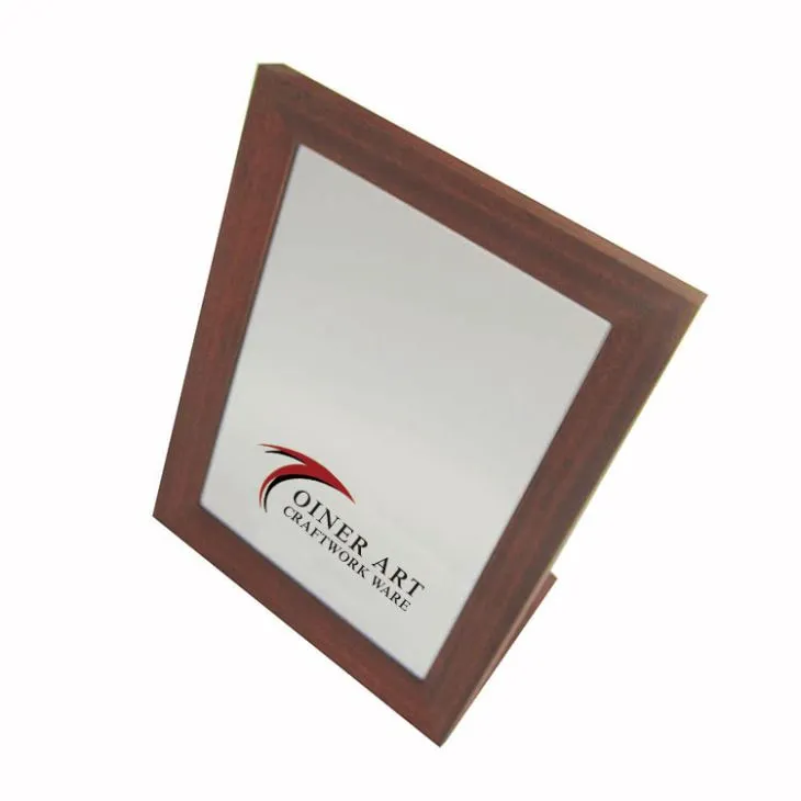 L shaklidagi qora yog'och qog'ozli matli oyna