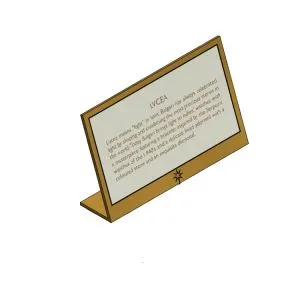 Oltin guruch L-shakli Taymer belgilari